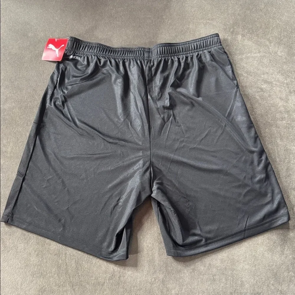 Men’s Puma Black Knit Athletic Sport Shorts Size L NWT